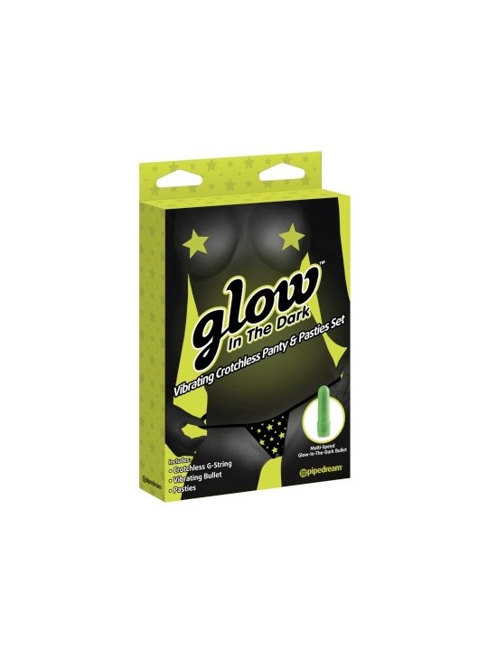 PERIZOMA FLUORESCENTE CON OVULO VIBRANTE PIPEDREAM \"GLOW\" - FANTASIA STELLE