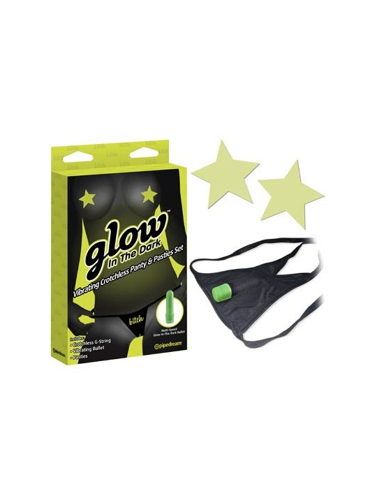 PERIZOMA FLUORESCENTE CON OVULO VIBRANTE PIPEDREAM \"GLOW\" - FANTASIA STELLE