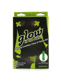 PERIZOMA FLUORESCENTE CON OVULO VIBRANTE PIPEDREAM \"GLOW\" - FANTASIA ZEBRATA