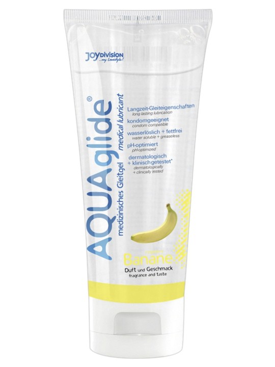 LUBRIFICANTE GEL AROMA BANANA "AQUAGLIDE" - 100 ML