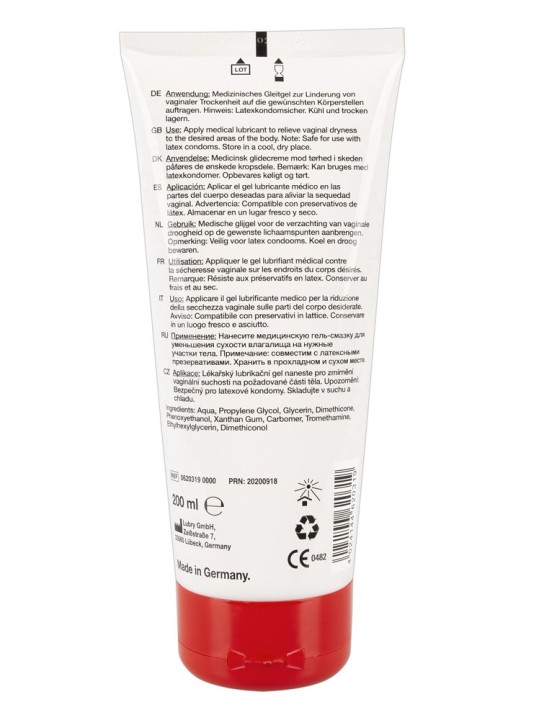 LUBRIFICANTE INTIMO CON GLICERINA FLUTSCHI "PROFESSIONAL" - 200 ML