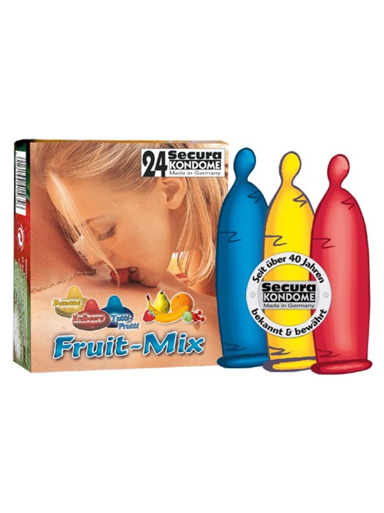 PROFILATTICI COLORATI E AROMA FRUTTI SECURA "FRUIT MIX" - 24 PEZZI