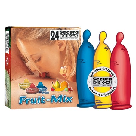 PROFILATTICI COLORATI E AROMA FRUTTI SECURA FRUIT MIX - 24 PEZZI