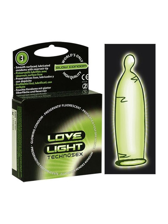 PROFILATTICI FLUORESCENTI "LOVE LIGHT" - 3 PEZZI