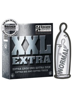 PROFILATTICI EXTRA LARGE E SPESSI SECURA \"XXL EXTRA\" - 24 PEZZI