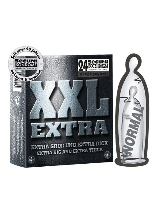 PROFILATTICI EXTRA LARGE E SPESSI SECURA \"XXL EXTRA\" - 24 PEZZI