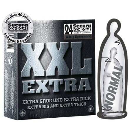 PROFILATTICI EXTRA LARGE E SPESSI SECURA \XXL EXTRA\ - 24 PEZZI