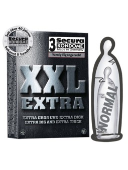 PROFILATTICI EXTRA LARGE E SPESSI SECURA "XXL EXTRA" - 3 PEZZI