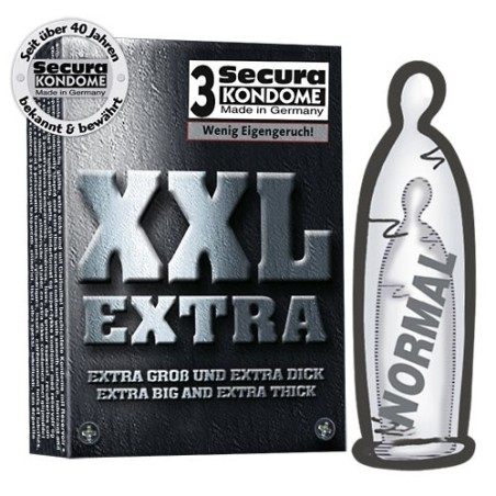 PROFILATTICI EXTRA LARGE E SPESSI SECURA XXL EXTRA - 3 PEZZI