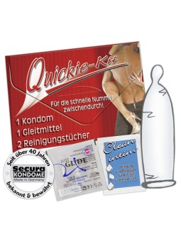 SET PROFILATTICO + 2 SALVIETTINE + LUBRIFICANTE SECURA \"QUICKIE\"