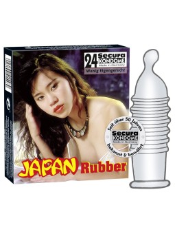 PROFILATTICI CON NERVATURE STIMOLANTI SECURA "JAPAN RUBBER" - 24 PEZZI