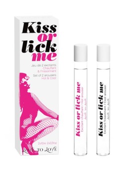 SET 2 FIALE ECCITANTI CALDO O FREDDO "KISS OR LICK ME" - 10 ML