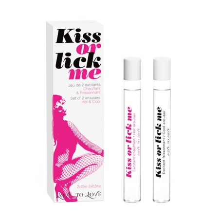 SET 2 FIALE ECCITANTI CALDO O FREDDO KISS OR LICK ME - 10 ML