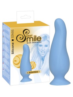 FALLO ANALE ANATOMICO SWEET SMILE \"HOPPER\" BLU - 10 CM