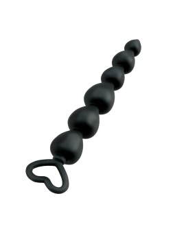 DILDO ANALE CON PERLINE DELL'AMORE "BLACK MONT" - 15 CM