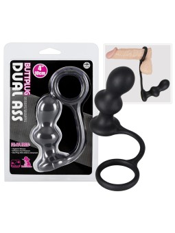 FALLO ANALE CON ANELLO FALLICO PER DOPPIA PENETRAZIONE \"BUTTPLUG DUAL ASS\"