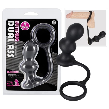 FALLO ANALE CON ANELLO FALLICO PER DOPPIA PENETRAZIONE \BUTTPLUG DUAL ASS\