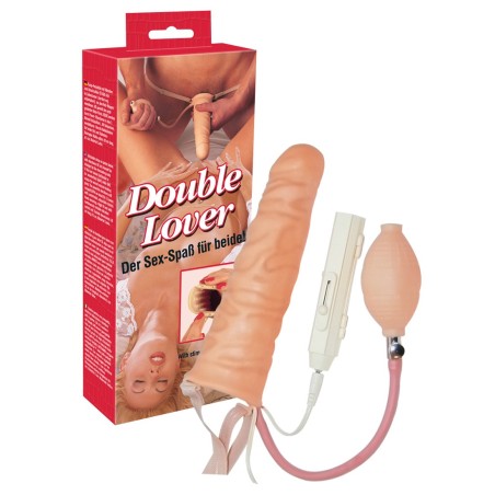 GUAINA FALLICA REALISTICA GONFIABILE CON VIBRAZIONE DOUBLE LOVER