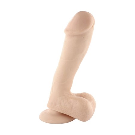 FALLO REALISTICO CON TESTICOLI E BASE VENTOSA BASIX - 19 CM