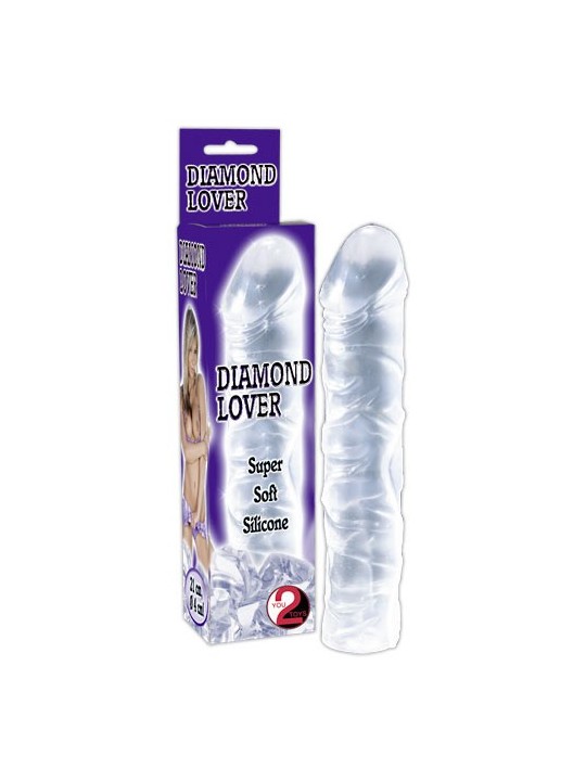 FALLO DILDO "DIAMOND LOVER" TRASPARENTE