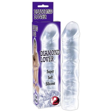 FALLO DILDO DIAMOND LOVER TRASPARENTE