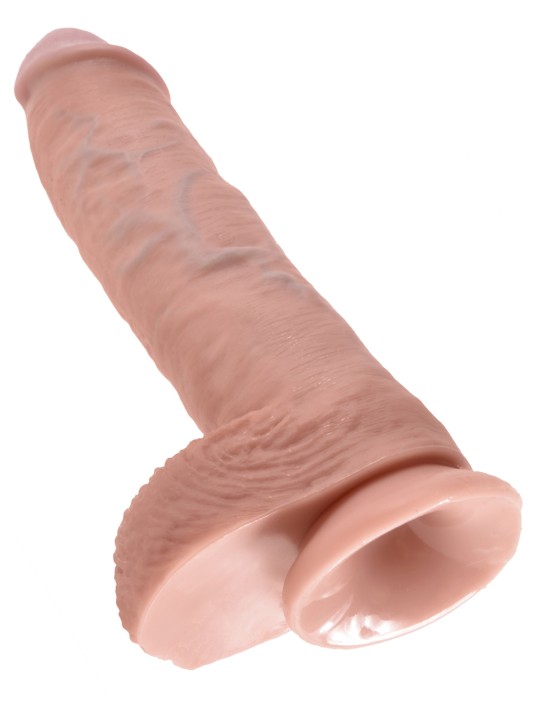 FALLO ULTRA REALISTICO CON BASE A VENTOSA E TESTICOLI PIPEDREAM \"KING COCK\" - 27 CM