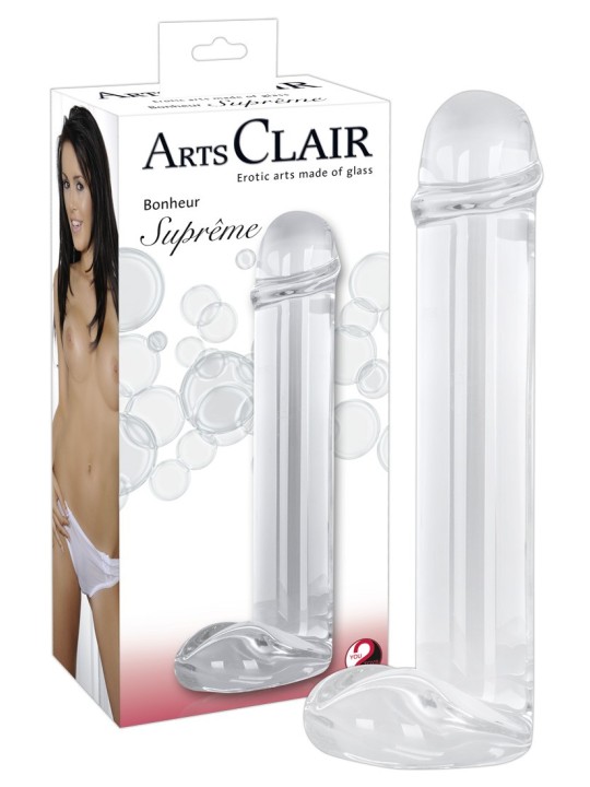 DILDO IN VETRO GIGANTE CON TESTICOLI ARTS CLAIR