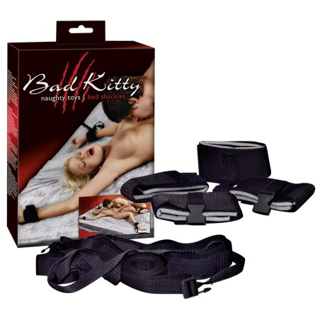 SET BONDAGE COSTRITTIVO MANI E PIEDI BAD KITTY BED SHAKLES