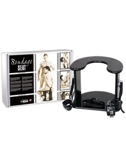 SET BONDAGE CON SGABELLO IN LEGNO E COSTRITTIVI \"BONDAGE SEAT\"