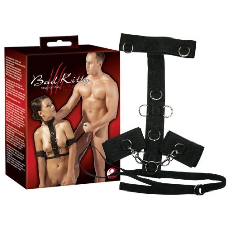 IMBRACATURA COSTRITTIVA COLLO E PANCIA BAD KITTY \HARNESS\