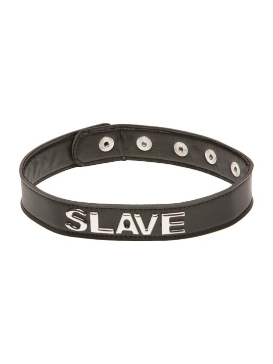 COLLARE IN PELLE X-PLAY \"SLAVE\" NERO