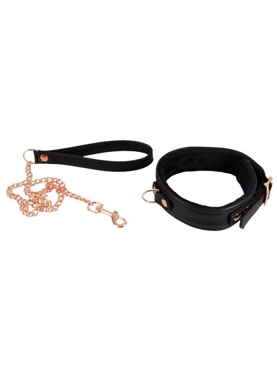 SET COLLARE GUINZAGLIO E CATENA BAD KITTY " COLLAR WITH LEASH"