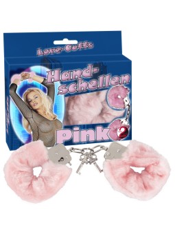 MANETTE IN METALLO RIVESTITE IN PELUCHE \"LOVE-CUFFS\" ROSA