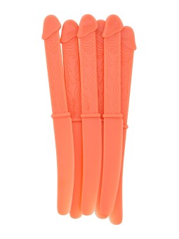 SET 6 COLTELLI IN SILICONE CON MANICO A FORMA DI PENE