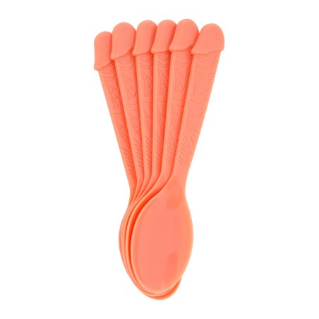 SET 6 CUCCHIAI IN SILICONE CON MANICO A FORMA DI PENE