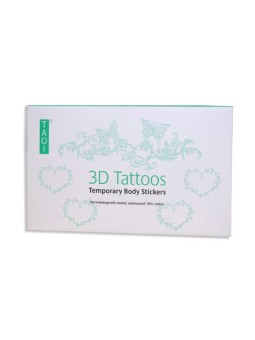 TATUAGGIO 3D TEMPORANEO "BRACCIALE E CUORI"