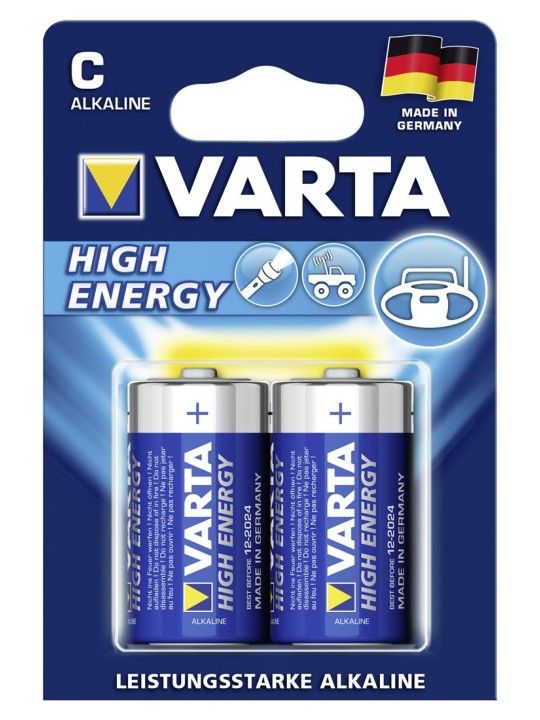 BLISTER 2 BATTERIE VARTA MEZZA TORCIA \"C\"