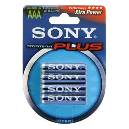 BLISTER 4 BATTERIE SONY MINI STILO STAMINA PLUS \AAA\ 