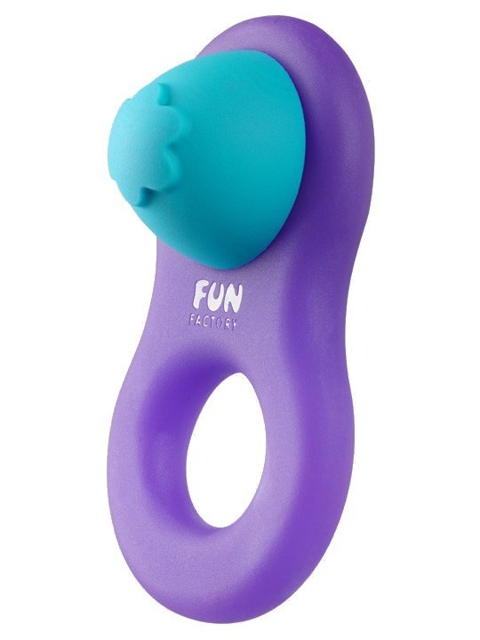 ANELLO FALLICO FUN FACTORY \"8IGHT\" VIOLA/TURCHESE