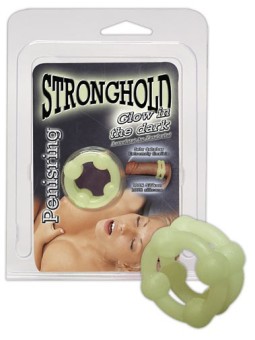 DOPPIO ANELLO FALLICO FLUORESCENTE IN SILICONE \"STRONGHOLD\"