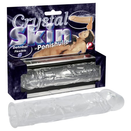 GUAINA FALLICA CRYSTAL SKIN TRASPARENTE - 16 CM