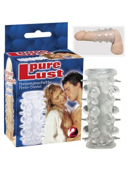 GUAINA FALLICA IN SILICONE \"PURE LUST\" TRASPARENTE