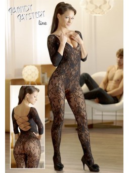 CATSUIT IN PIZZO FLOREALE ED ALLACCIATURA INTESSUTA LACE CATSUIT - TAGLIA UNICA