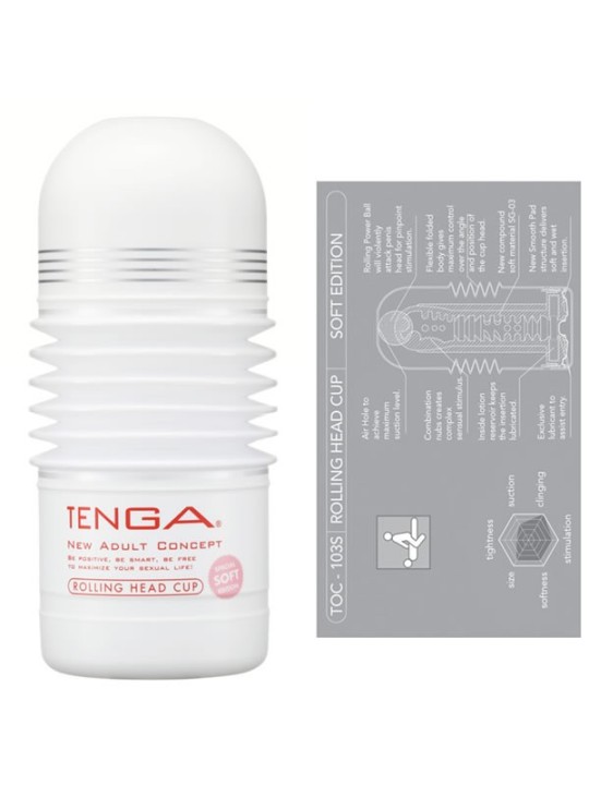 MASTURBATORE TENGA \"ROLLING HEAD CUP\" SOFT EDITION