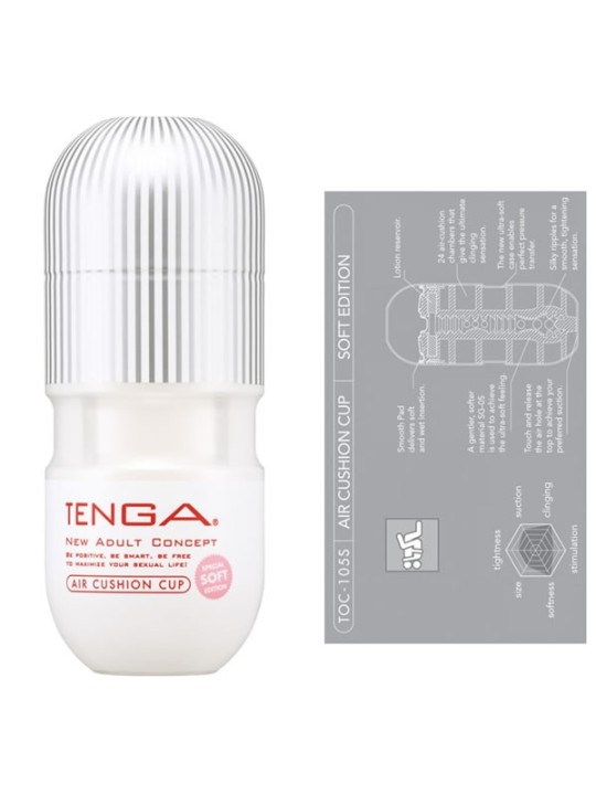 MASTURBATORE TENGA \"AIR CUSHION CUP\" SOFT EDITION