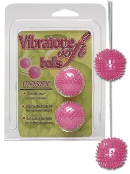 PALLINE DEL PIACERE IN SILICONE CON RILIEVI STIMOLANTI "VIBRATONE SOFT BALLS"