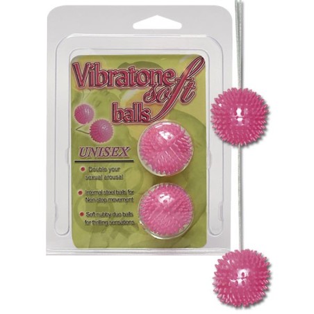 PALLINE DEL PIACERE IN SILICONE CON RILIEVI STIMOLANTI VIBRATONE SOFT BALLS