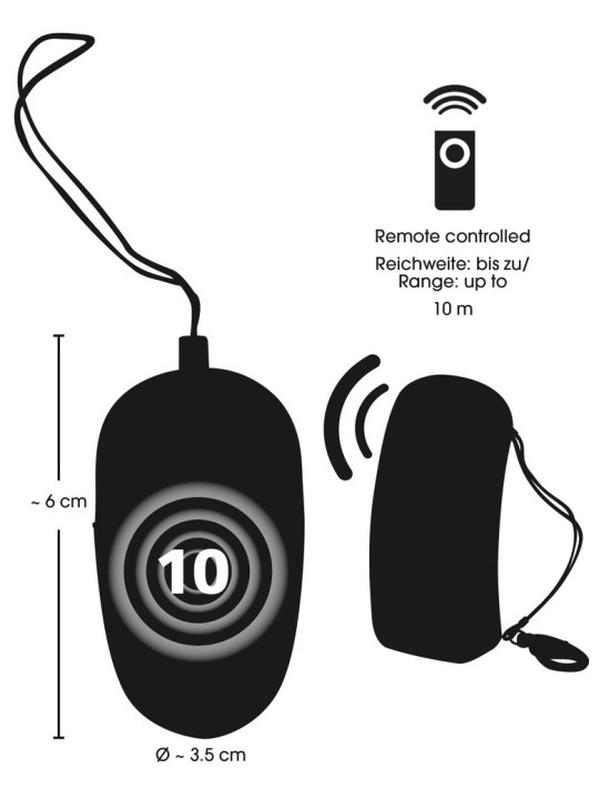 OVULO VIBRANTE CON TELECOMANDO WIRELESS "BAD KITTY" ROSSO