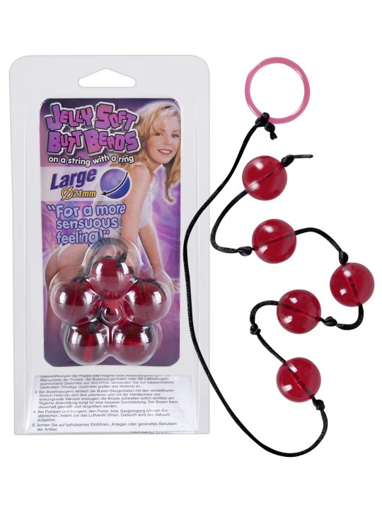 SFERE DEL PIACERE \"JELLY SOFT BEADS\" ROSSE