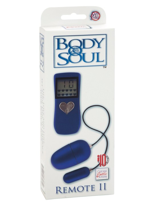 DOPPIO OVULO VIBRANTE CON TELECOMANDO LCD \"BODY&SOUL II\" BLU